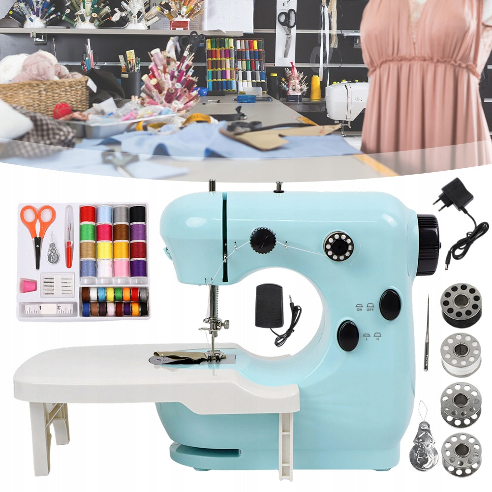HOME SEWING MACHINE SMALL MULTIFUNCTIONAL EASY TO OPERATE TWO-SPEED Dominant color white