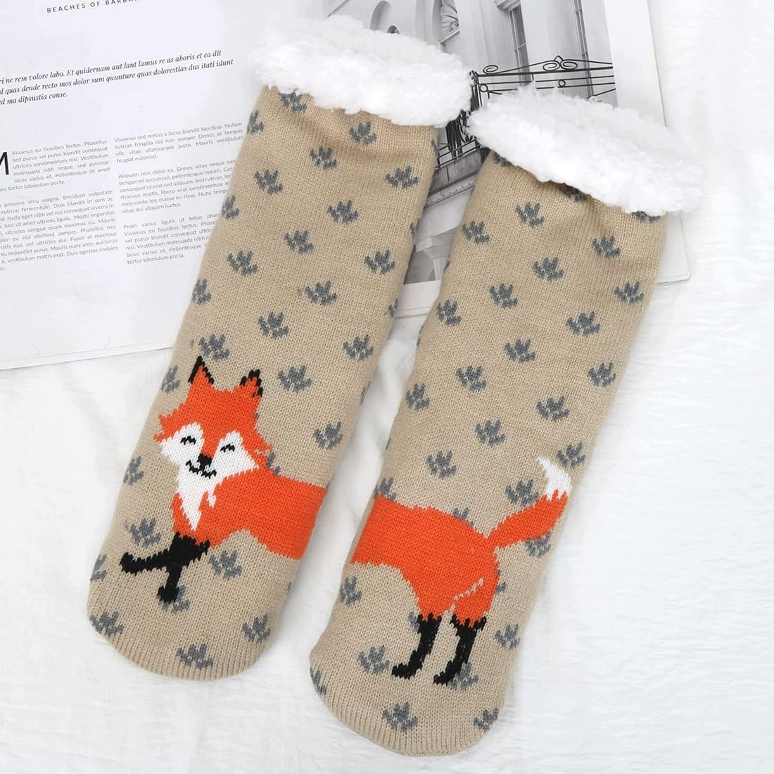 HOME SOCKS FLUFFY THICK WARM FOR WOMEN NON-SLIP Manufacturer code 5908331594906