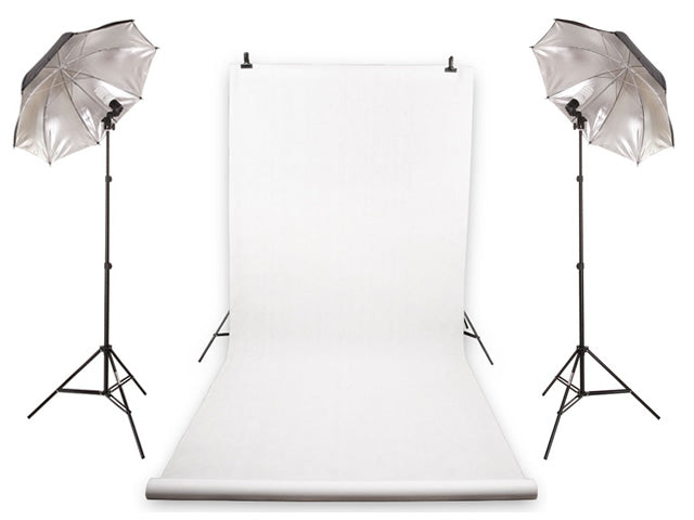HOME STUDIO SET 2x150W + PHOTO BACKGROUND