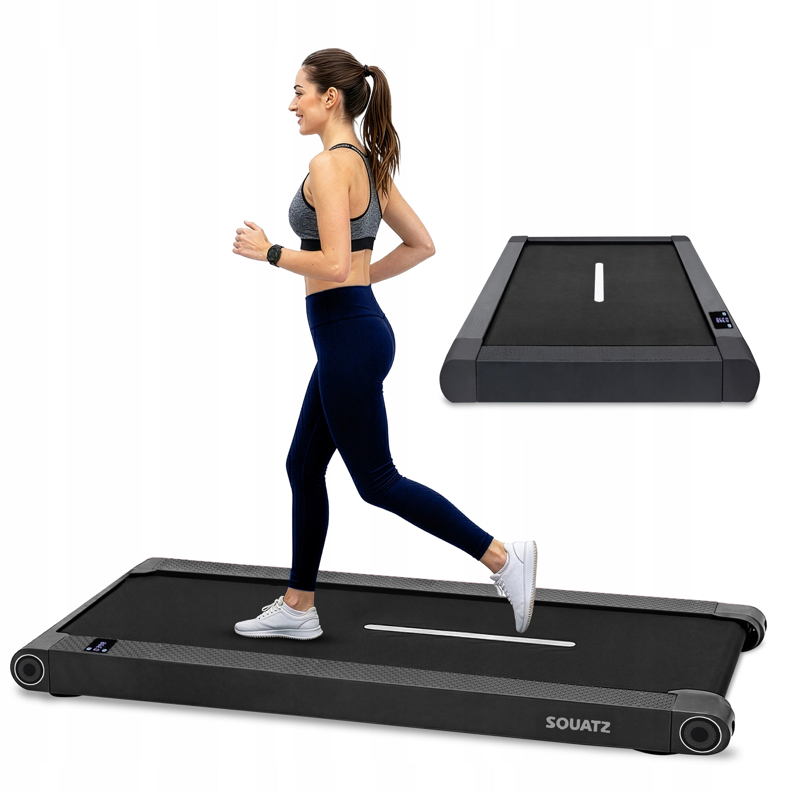 HOME TREADMILL ELECTRIC FOLDING VIBRATION FUNCTION WALKING PAD BLACK