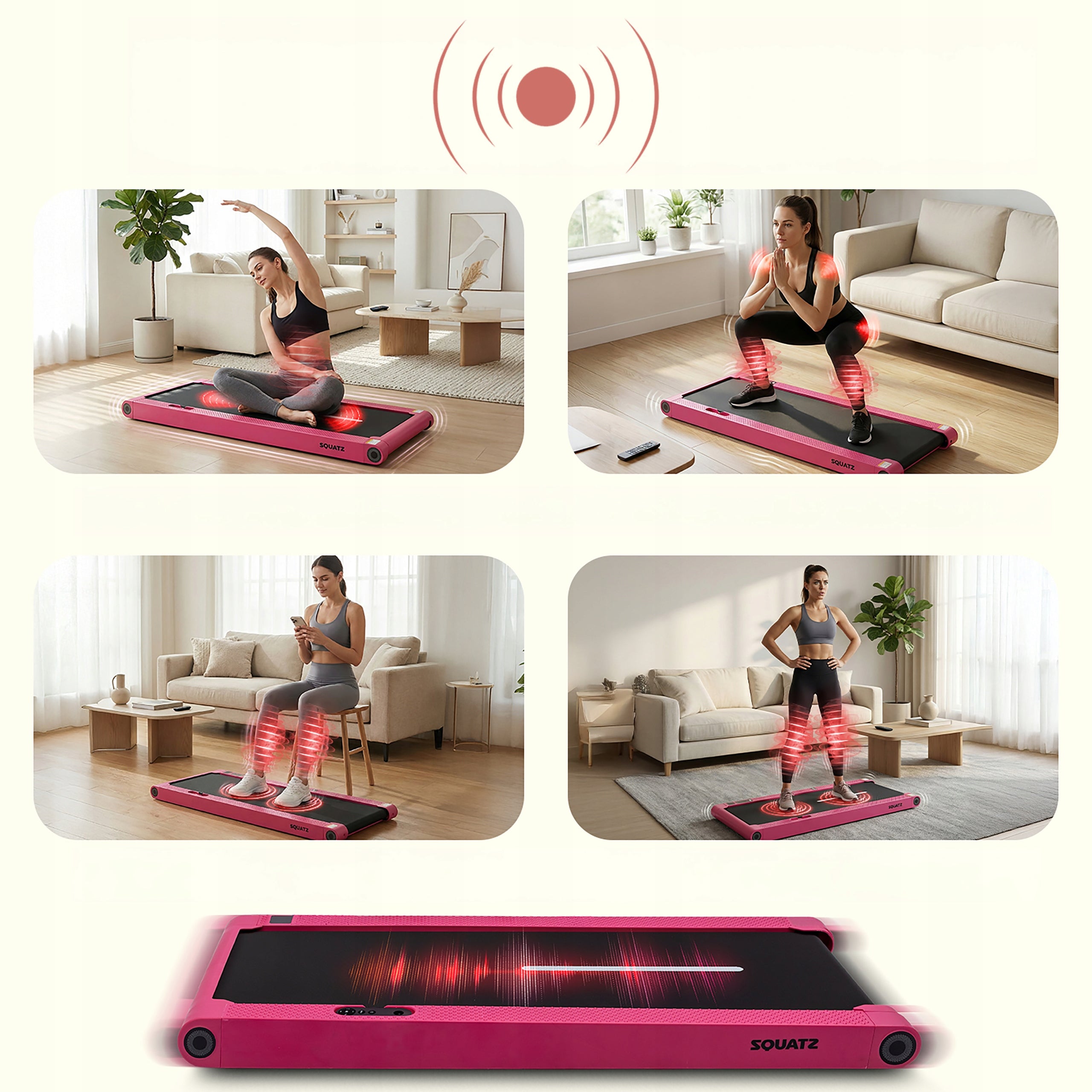 HOME TREADMILL ELECTRIC FOLDING VIBRATION FUNCTION WALKING PAD PINK Manufacturer code SQWPV15PK
