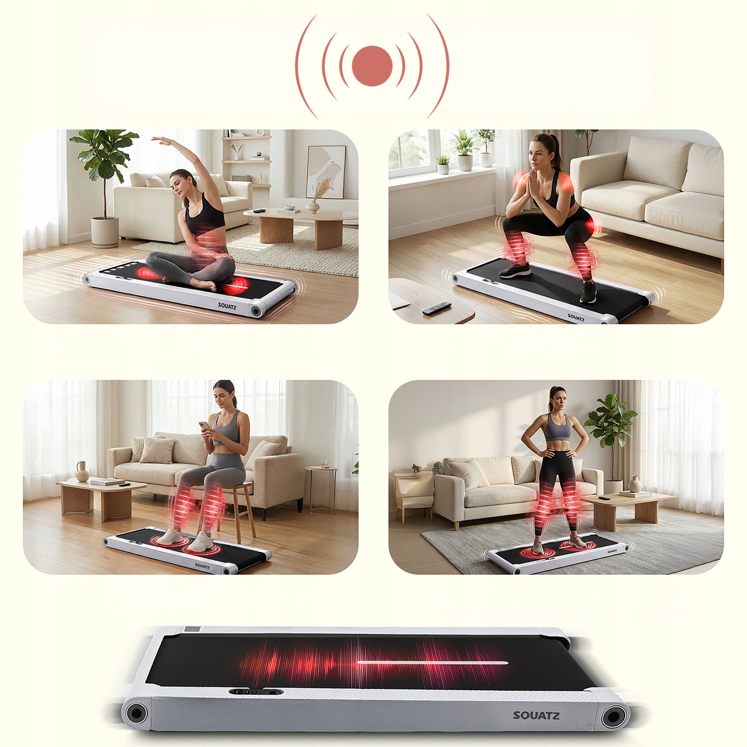 HOME TREADMILL ELECTRIC FOLDING VIBRATION FUNCTION WALKING PAD WHITE Packaging status original