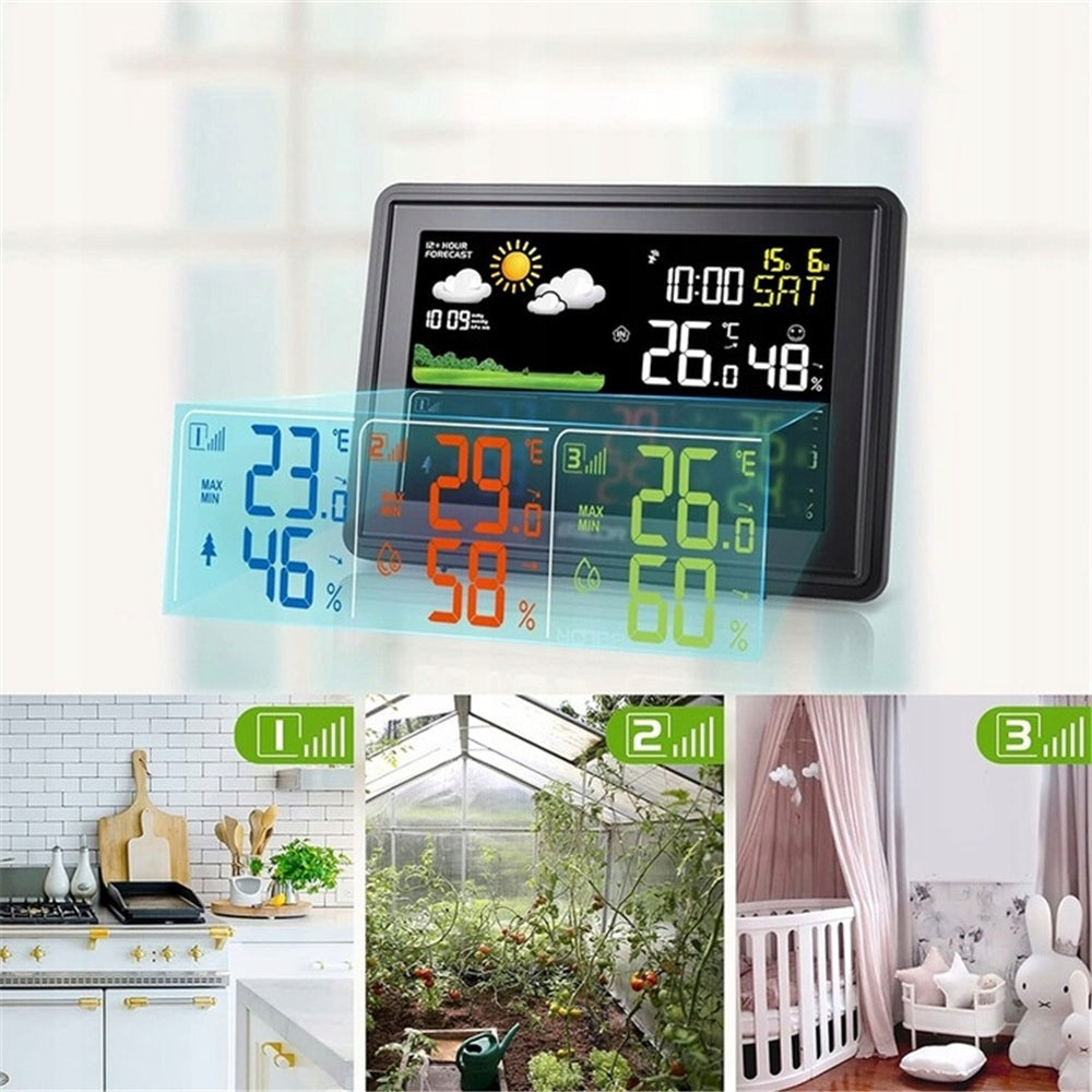 HOME WEATHER STATION BALDR BAROMETER HYGROMETER THERMOMETER + 3SENSOR Brand no brand
