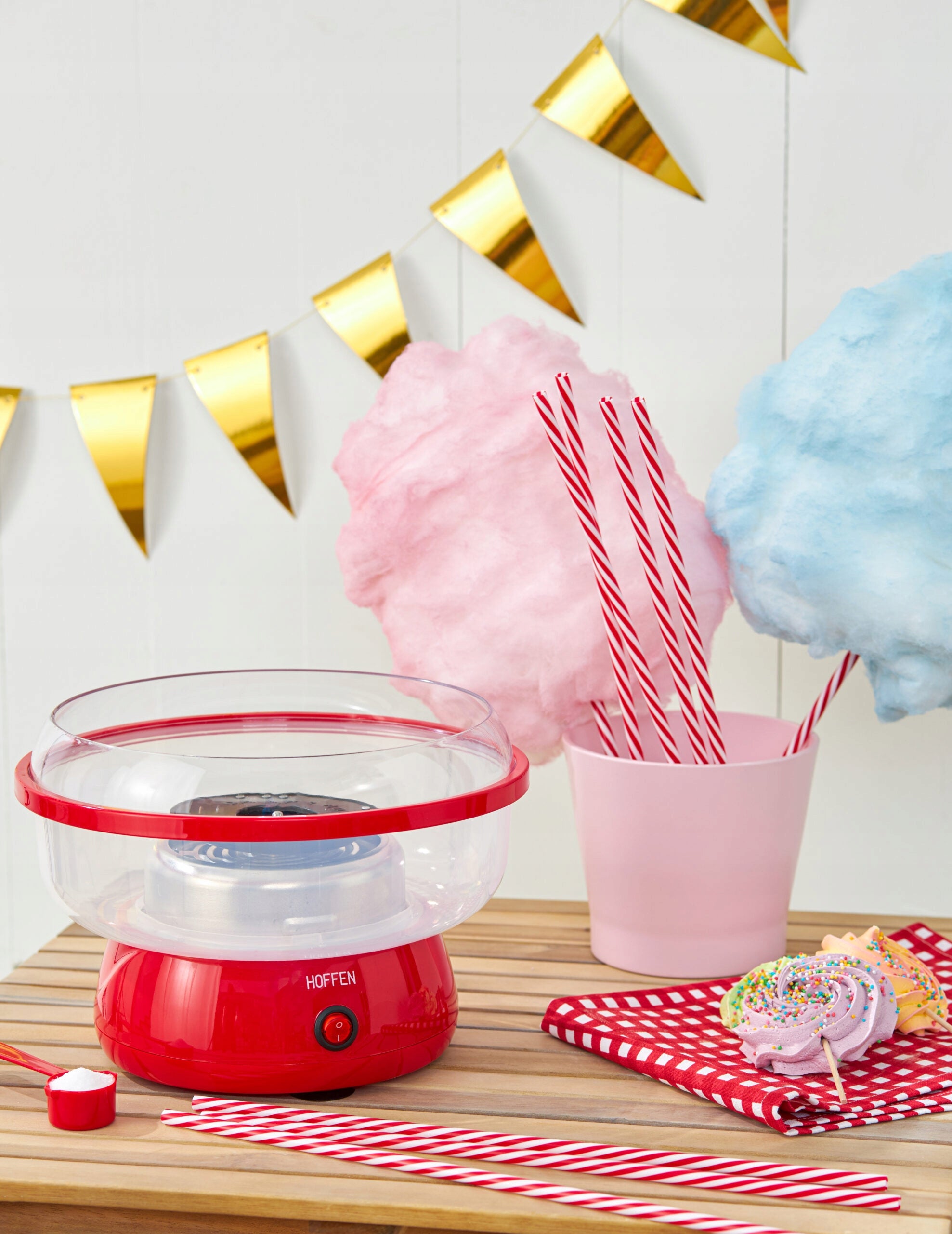 HOMEMADE COTTON CANDY MACHINE HOFFEN + ACCESSORIES Packaging status original