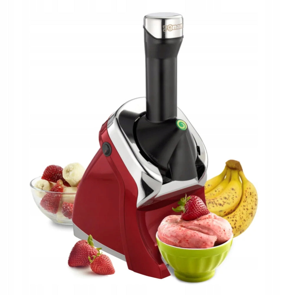 HOMEMADE FRUIT ICE CREAM MACHINE FOR HEALTHY DESSERTS WITHOUT MILK Dominant color black