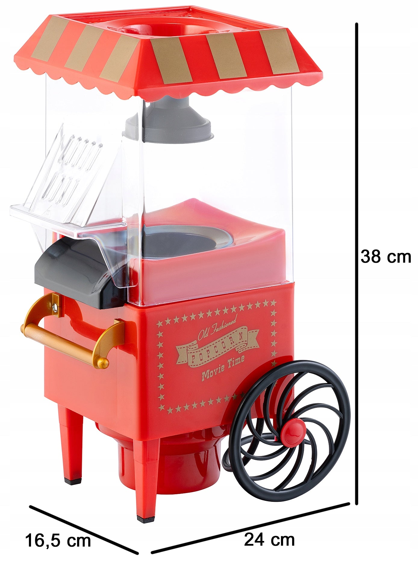 HOMEMADE MACHINE RETRO POPCORN MACHINE WITHOUT FAT 1200W Brand no brand