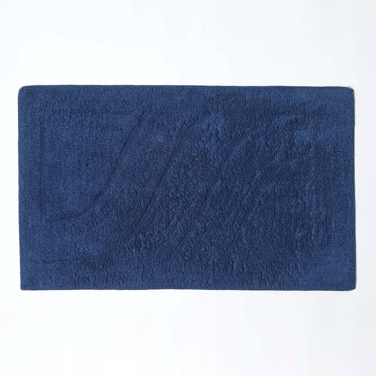 HOMESCAPES Reversible Bath Mat Set, Navy Blue EAN (GTIN) 5055967428379