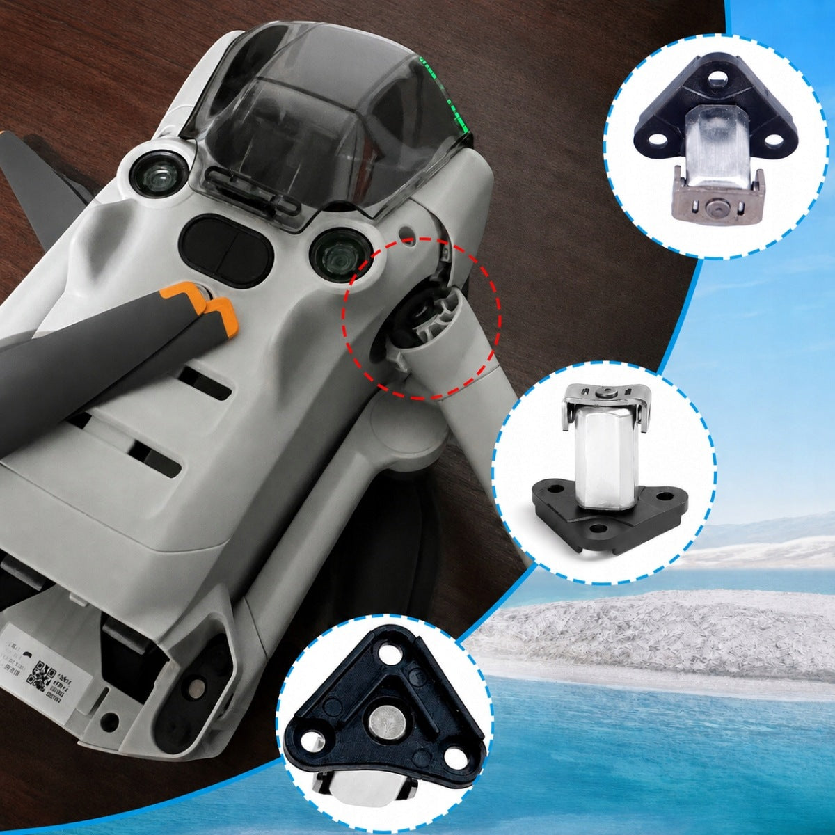 HOOK HOLDER ARM HINGE DRONE FOR DJI Mini 3 / Mini 4 PRO / Mini 5 PRO Brand no brand