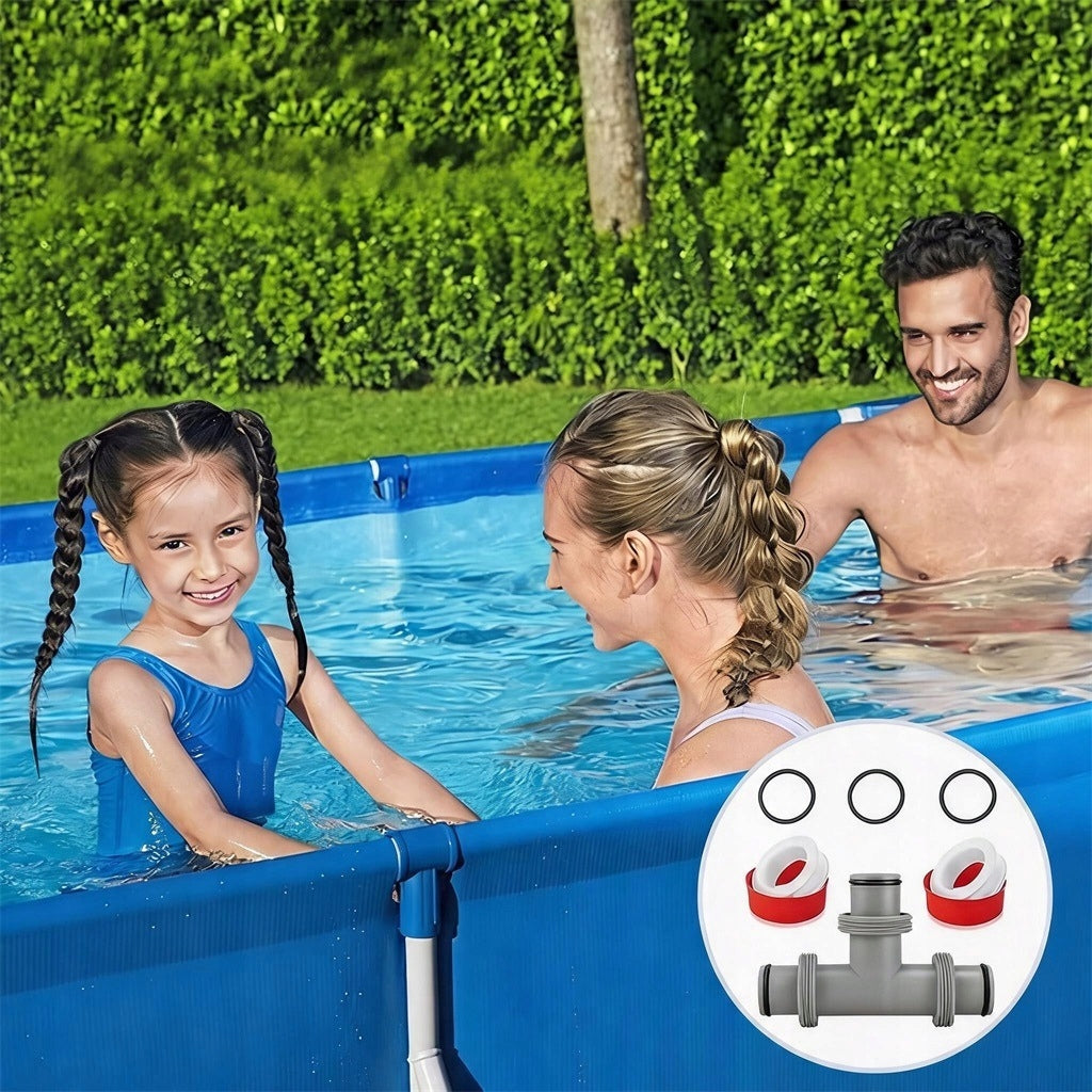 HOSE TEE NAINTEX BESTWAY VALVE FITTING FOR SWIMMING POOL 38MM SET Packaging status original