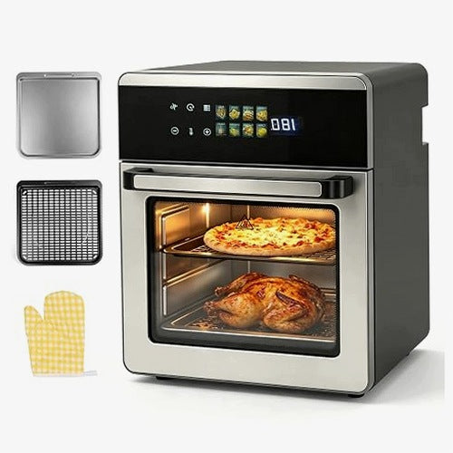 HOT AIR FRYER 16L STAINLESS STEEL 8IN1 FOR FAMILY STEEL