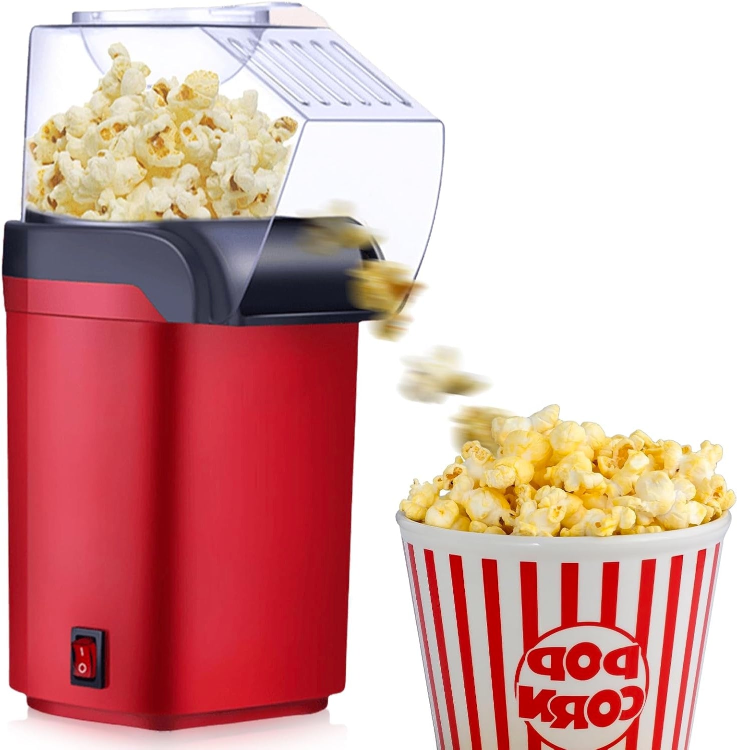 HOT AIR POPCORN MACHINE 1200W WITHOUT OIL WITHOUT BPA