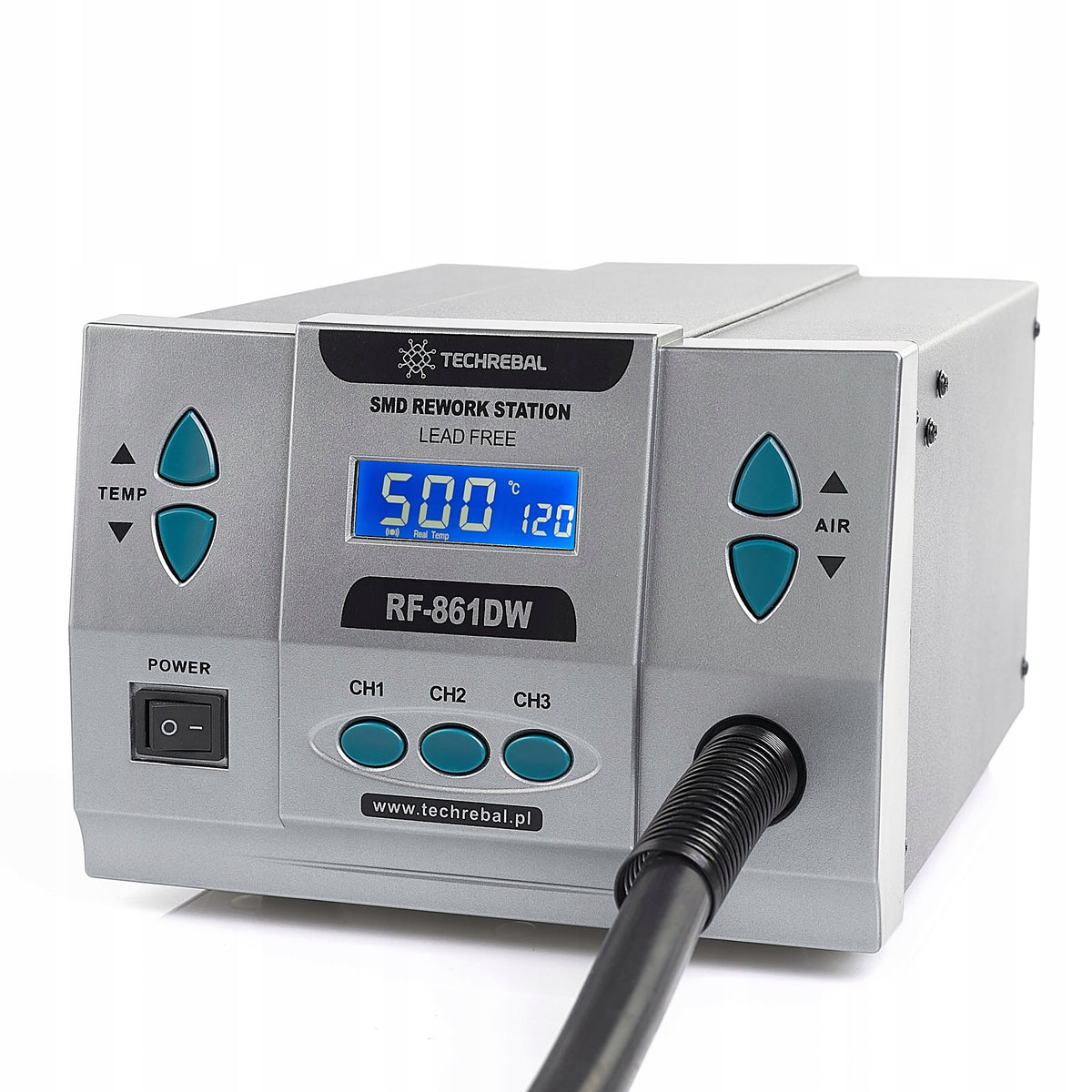 HOT-AIR SOLDERING STATION TECHREBAL 861DW 1000W SMD BGA NOZZLES Packaging status original
