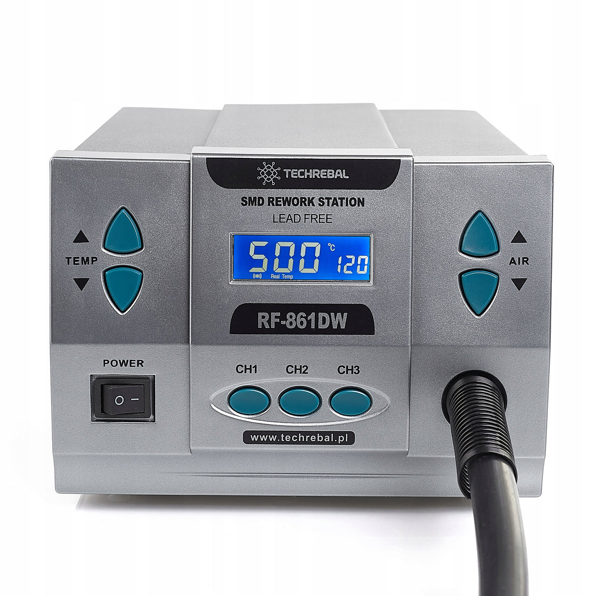HOT-AIR SOLDERING STATION TECHREBAL 861DW 1000W SMD BGA NOZZLES Power 1000 W