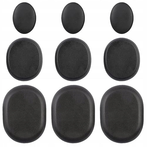 HOT STONE BASALT MASSAGE STONES SPA RELAXATION SET 9 PCS.