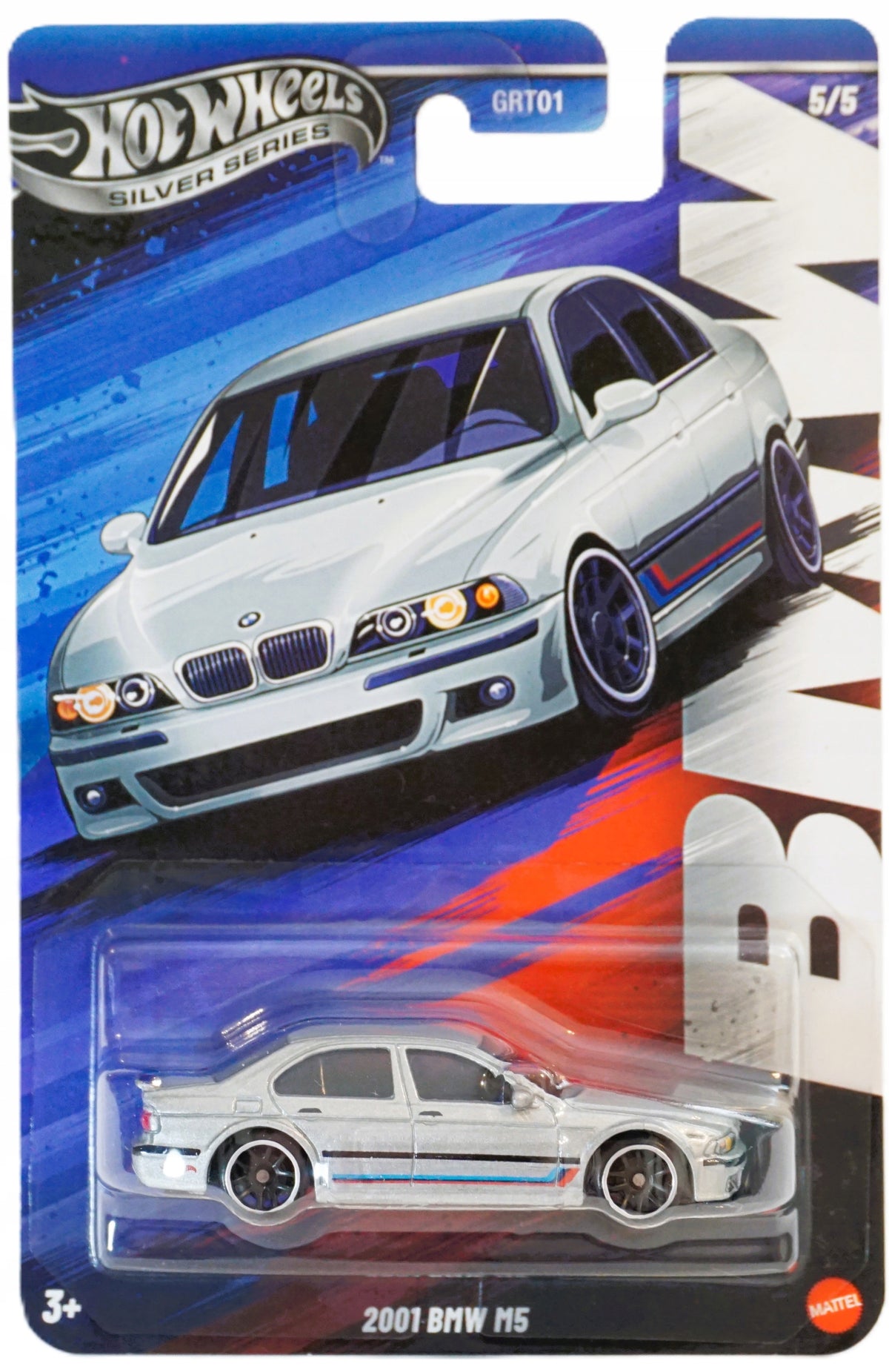 HOT WHEELS 2001 BMW M5 E39 SILVER SERIES NEW CAR RESORAK