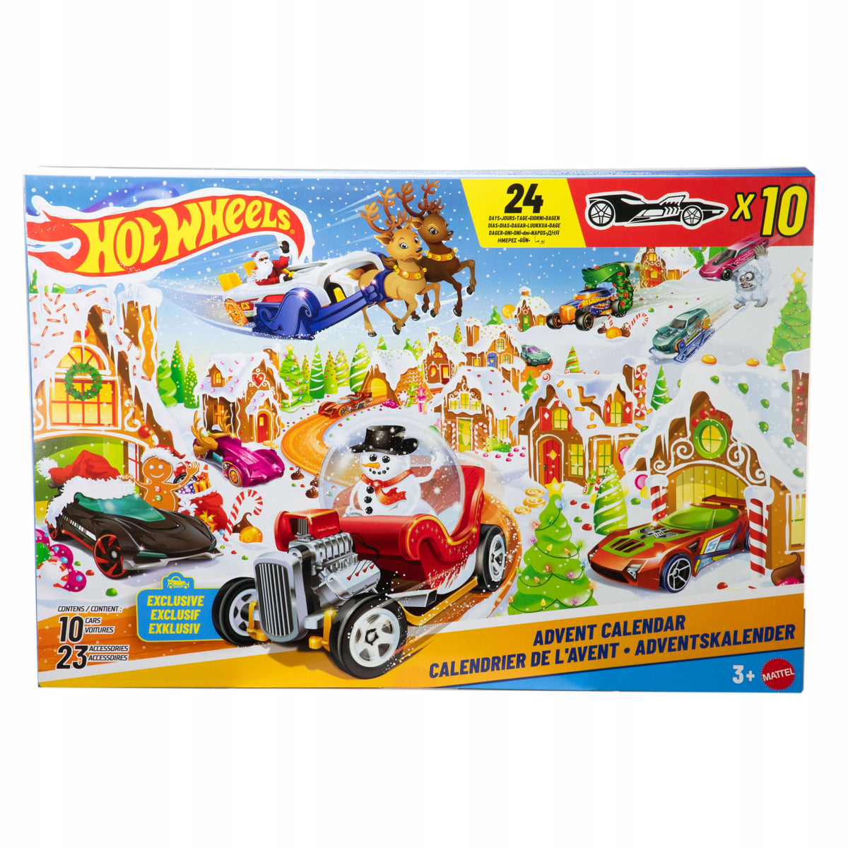 HOT WHEELS ADVENT CALENDAR 2025 24 surprises, 10 cars Manufacturer code JCB47