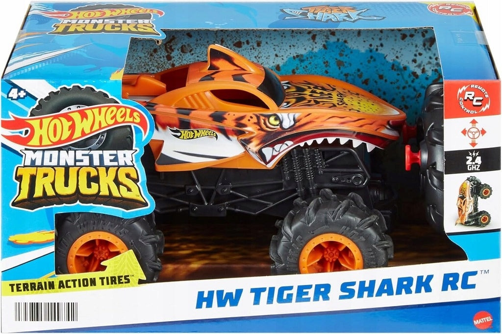 HOT WHEELS MONSTER TRUCK RC TIGER SHARK 1:24 auto remote controlled Packaging status original