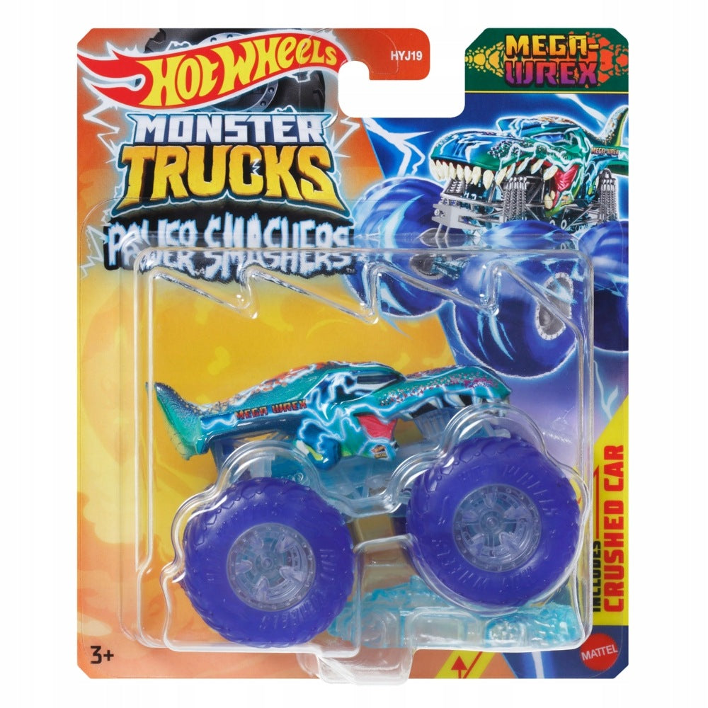 HOT WHEELS MONSTER TRUCKS POWER SMACHERS CAR VEHICLE MEGA WREX HYJ22 Kid's age 3＋ years