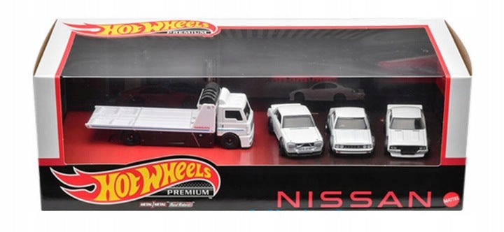HOT WHEELS PREMIUM DIORAMA set of 4 cars, Nissan Skyline HKC16