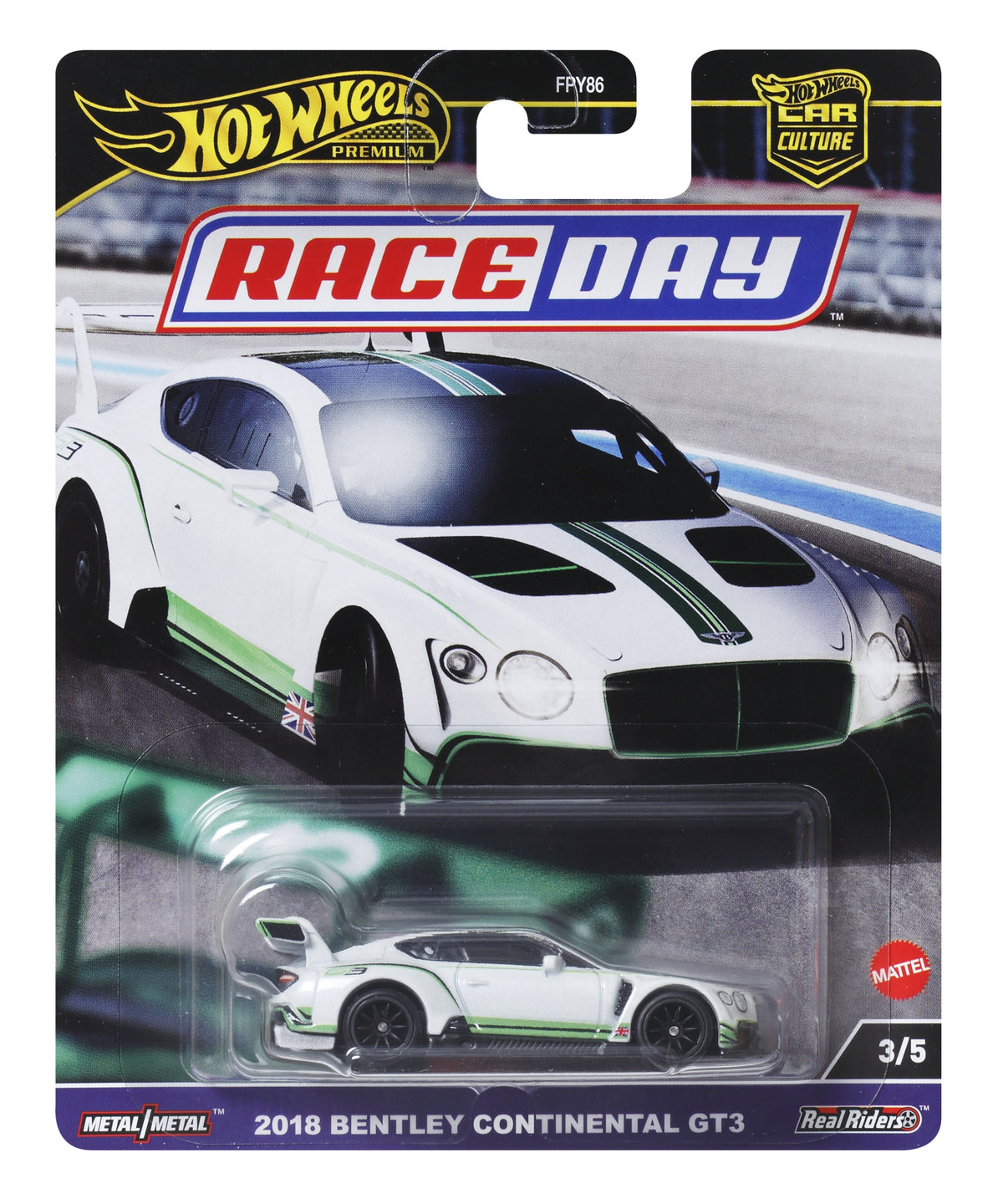 HOT WHEELS Premium BENTLEY CONTINENTAL GT3 Race Day Car Culture 1:64