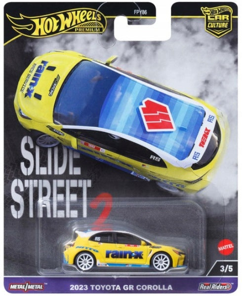 HOT WHEELS Premium Toyota GR Corolla Slide Street 2 3/5 Yellow