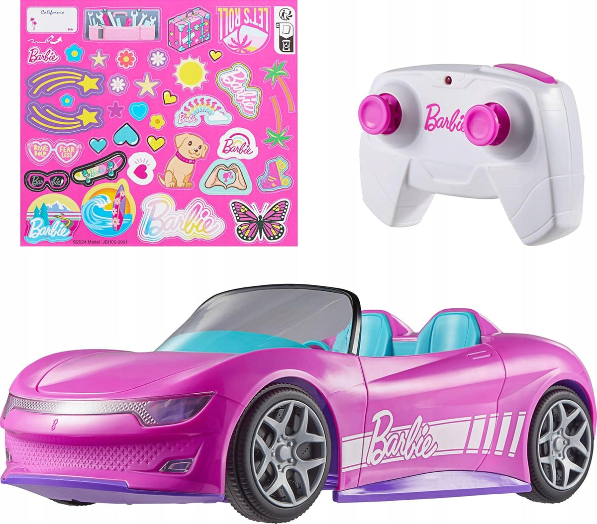 HOT WHEELS RC BARBIE AUTO Remote Controlled CONVERTIBLE DOLL CAR Manufacturer code JBH05