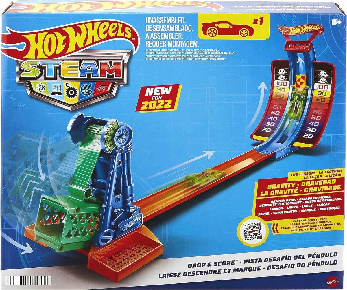 HOT WHEELS STEAM TRACK SET LAUNCHER PENDULUM + car Packaging status original