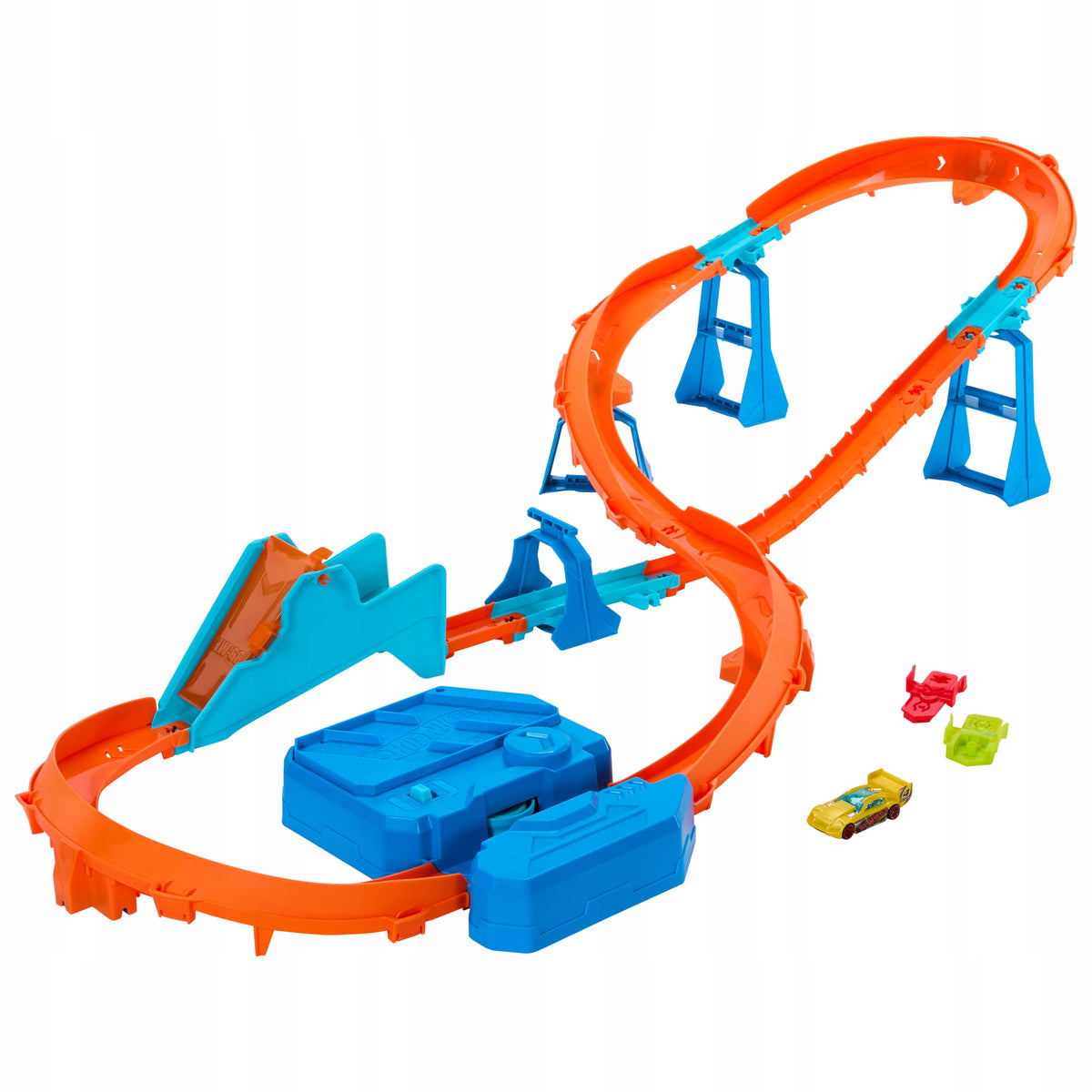 HOT WHEELS TRACK CREATOR TRACK SUPER JUMP set with drive + car Brand Hot Wheels