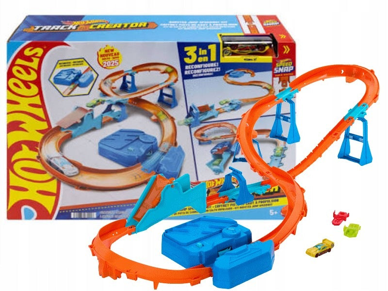 HOT WHEELS TRACK CREATOR TRACK SUPER JUMP set with drive + car