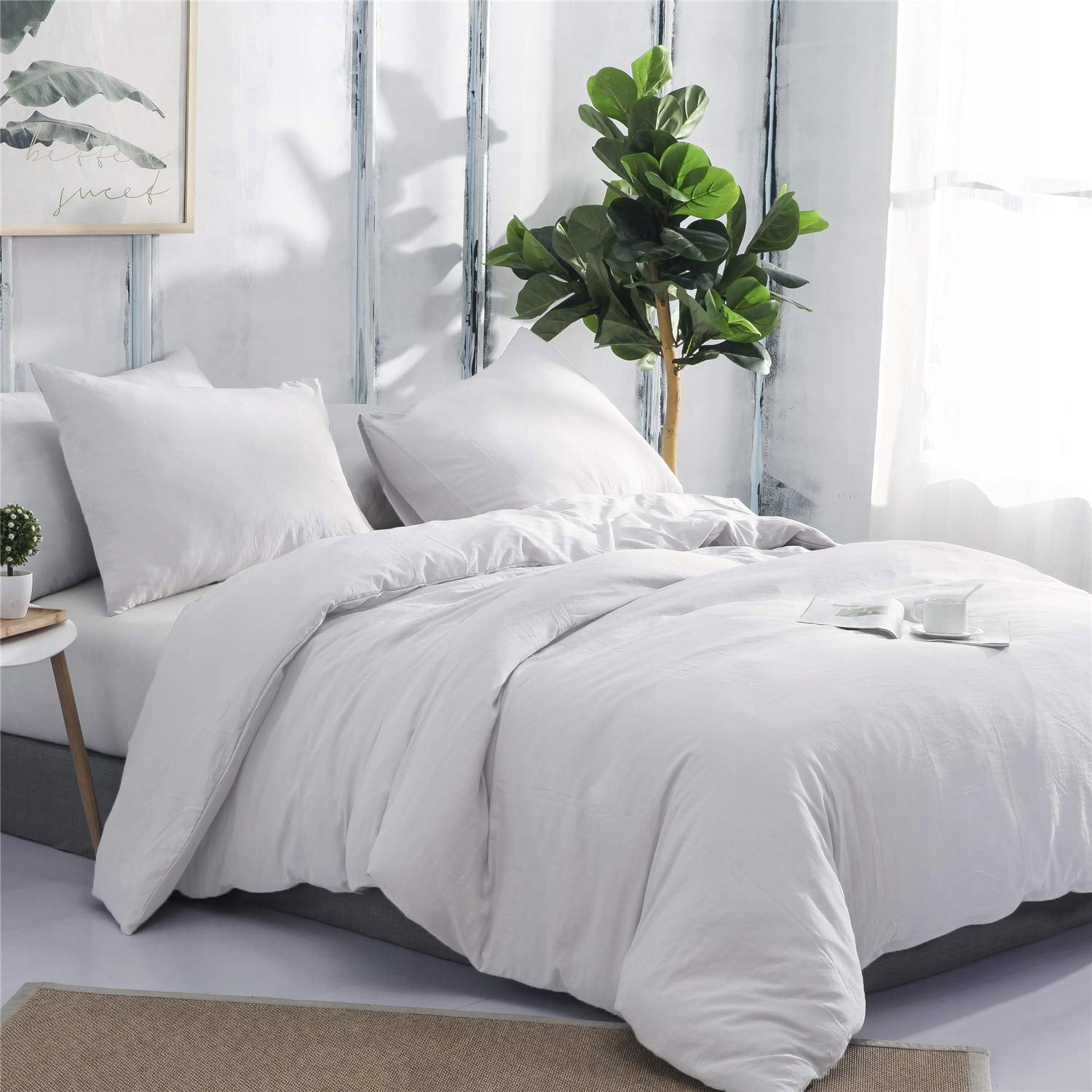 HOTEL BEDDING WHITE 140x200 + PILLOWCASES 100% COTTON SPA HOTEL SANATORIUM Brand Syl Mar