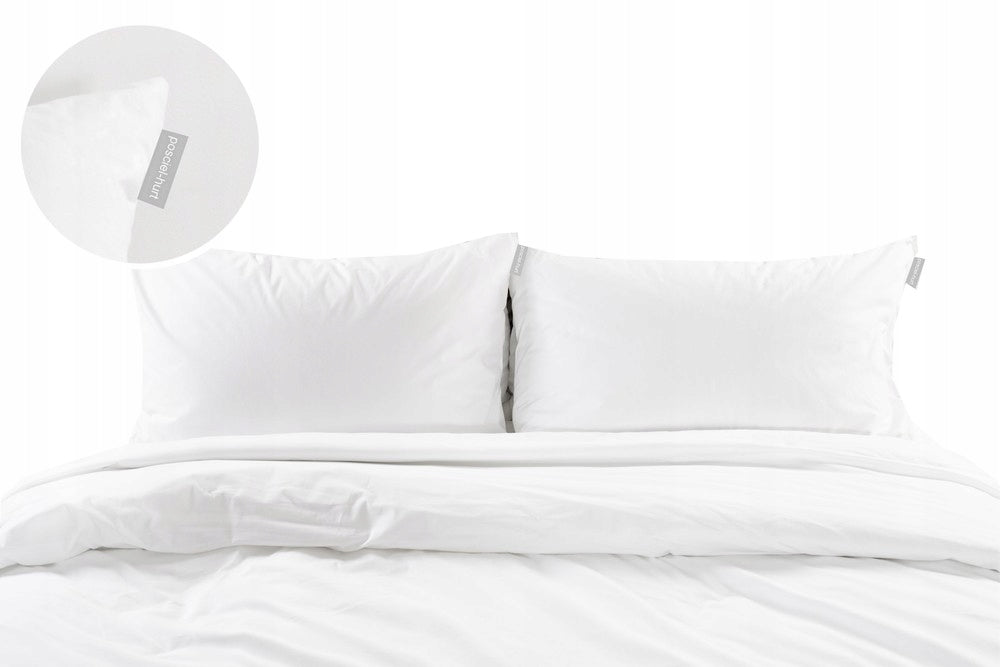 HOTEL BEDDING WHITE 200x220 + 2 x 70x80 zipper 150g/m2 100% cotton