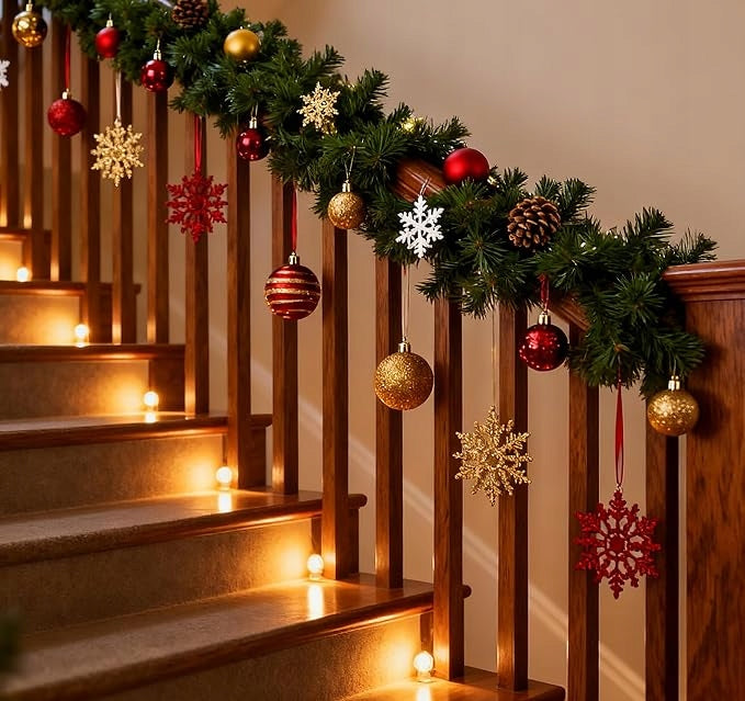 HOUISM Christmas tree baubles – set of 145 red and gold Brand no brand