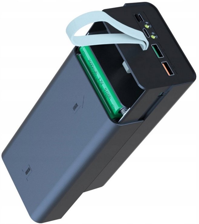 HOUSING POWERBANK 21x 18650 QC3.0 PD3.0 USB-C LCD display flashlight 72000 Packaging status original