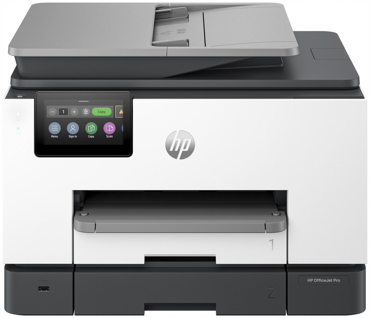 HP OfficeJet Pro 9130b multifunction inkjet printer (color).