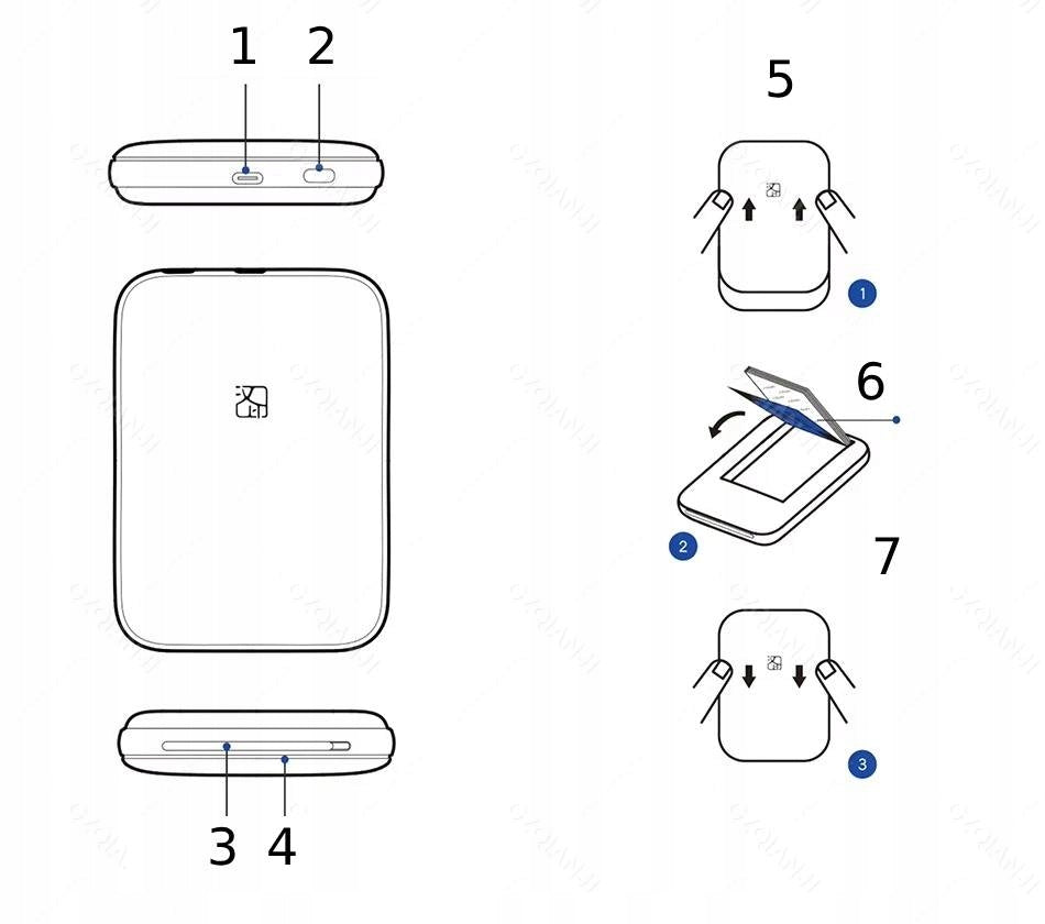HPRT53 Mini Photo Printer Manufacturer code MT53