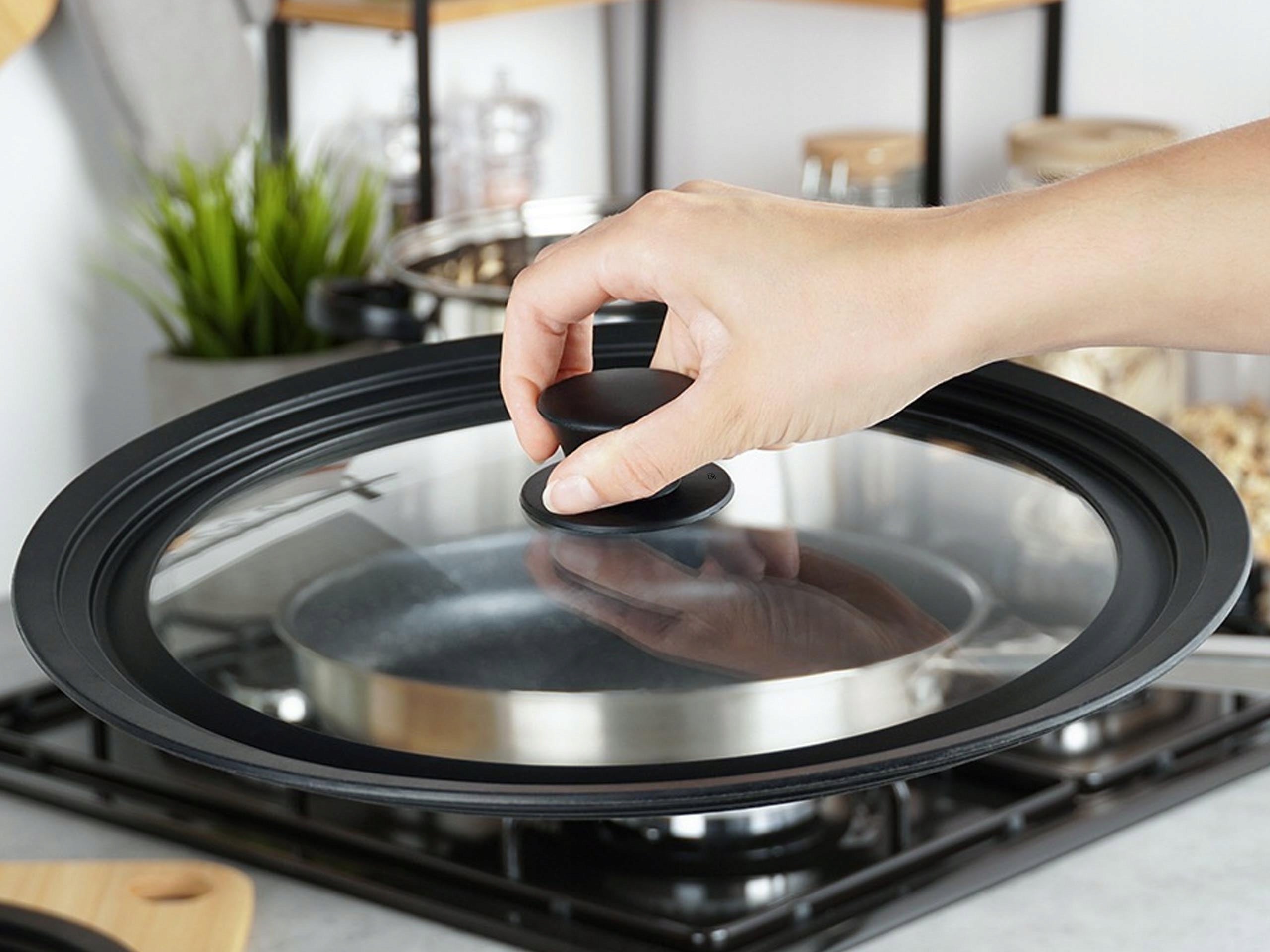 HQ SILICONE GLASS LID UNIVERSAL FOR POT PANS 28/30/32 CM Diameter other