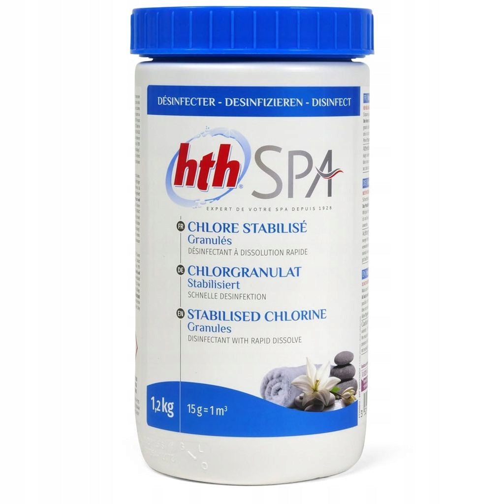 HTH CHLORINE GRANULES 1,2 kg stabilized chlorine for Spa jacuzzi Manufacturer code 3521686010550