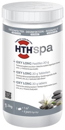 HTH Oxidizing tablets 20g Active Oxygen water disinfection CHLORINE FREE 1kg Manufacturer code PSTD801127