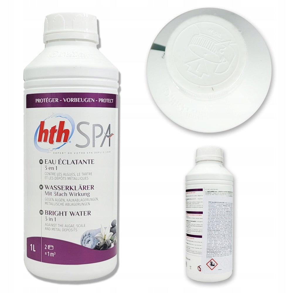 HTH SPA Antialgae 1L Water Crystallizer Jacuzzi Pool Cleans Clarifies Water