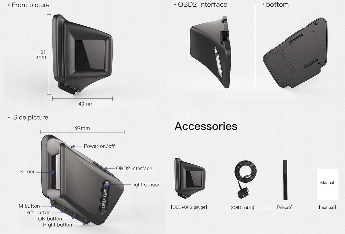 HUD Smart Vision OBD2 Onboard Computer + GPS Brand no brand