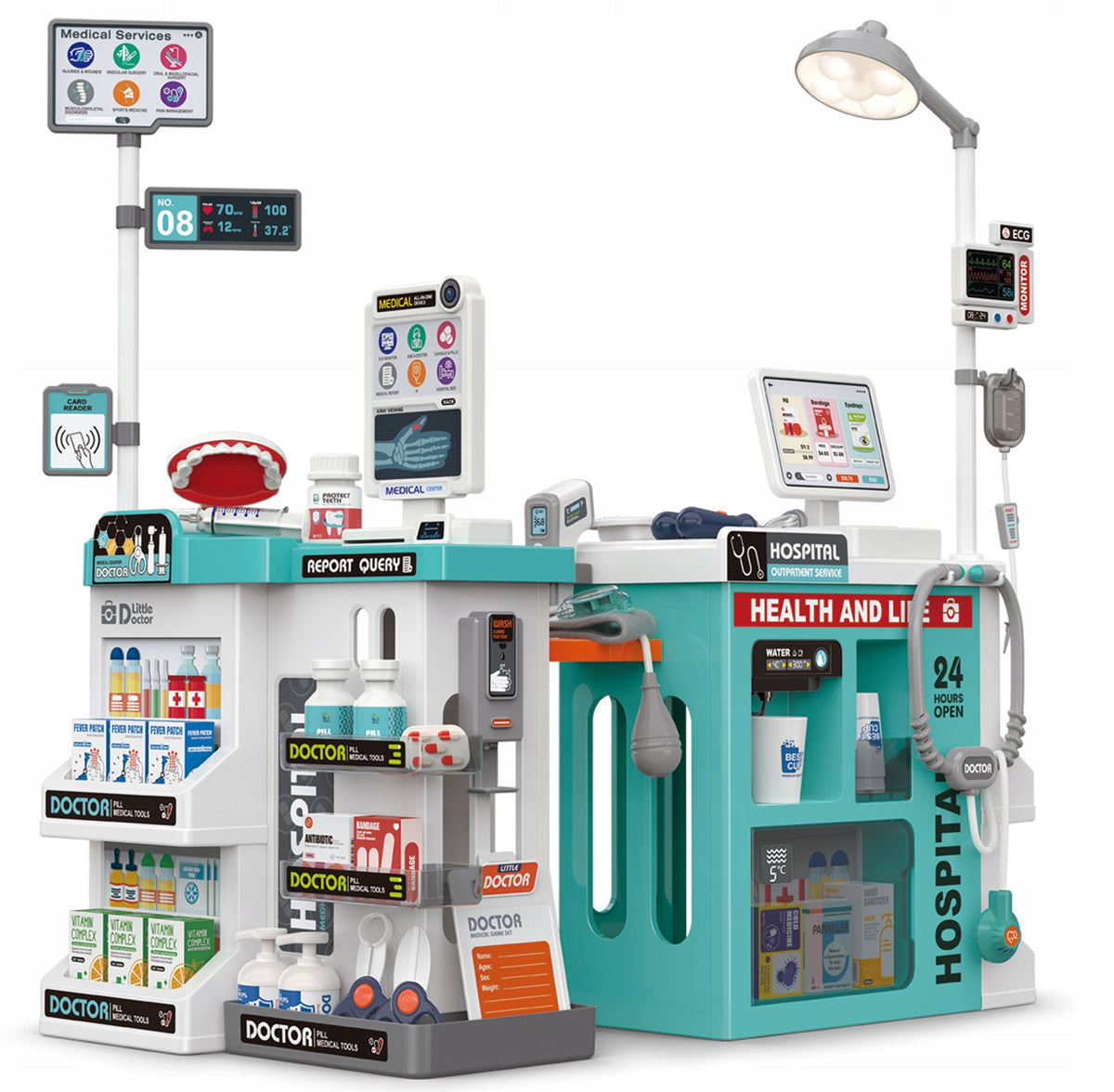 HUGE DOCTOR SET DOCTOR SMALL DOCTOR HOSPITAL FOR CHILDREN SHOP CASH REGISTER Manufacturer code 5907990204003