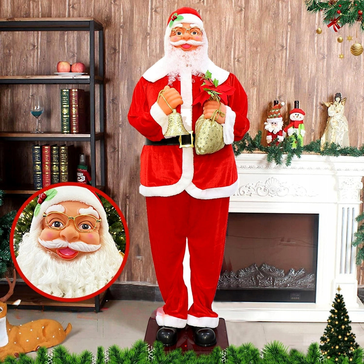 HUGE LARGE SANTA CLAUS 180CM FIGURE DANCES ORNAMENT CHRISTMAS Manufacturer code NO-1001007