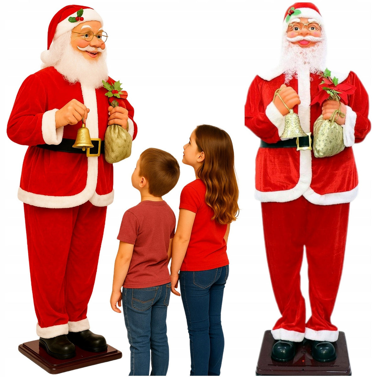 HUGE LARGE SANTA CLAUS 180CM FIGURE DANCES ORNAMENT CHRISTMAS