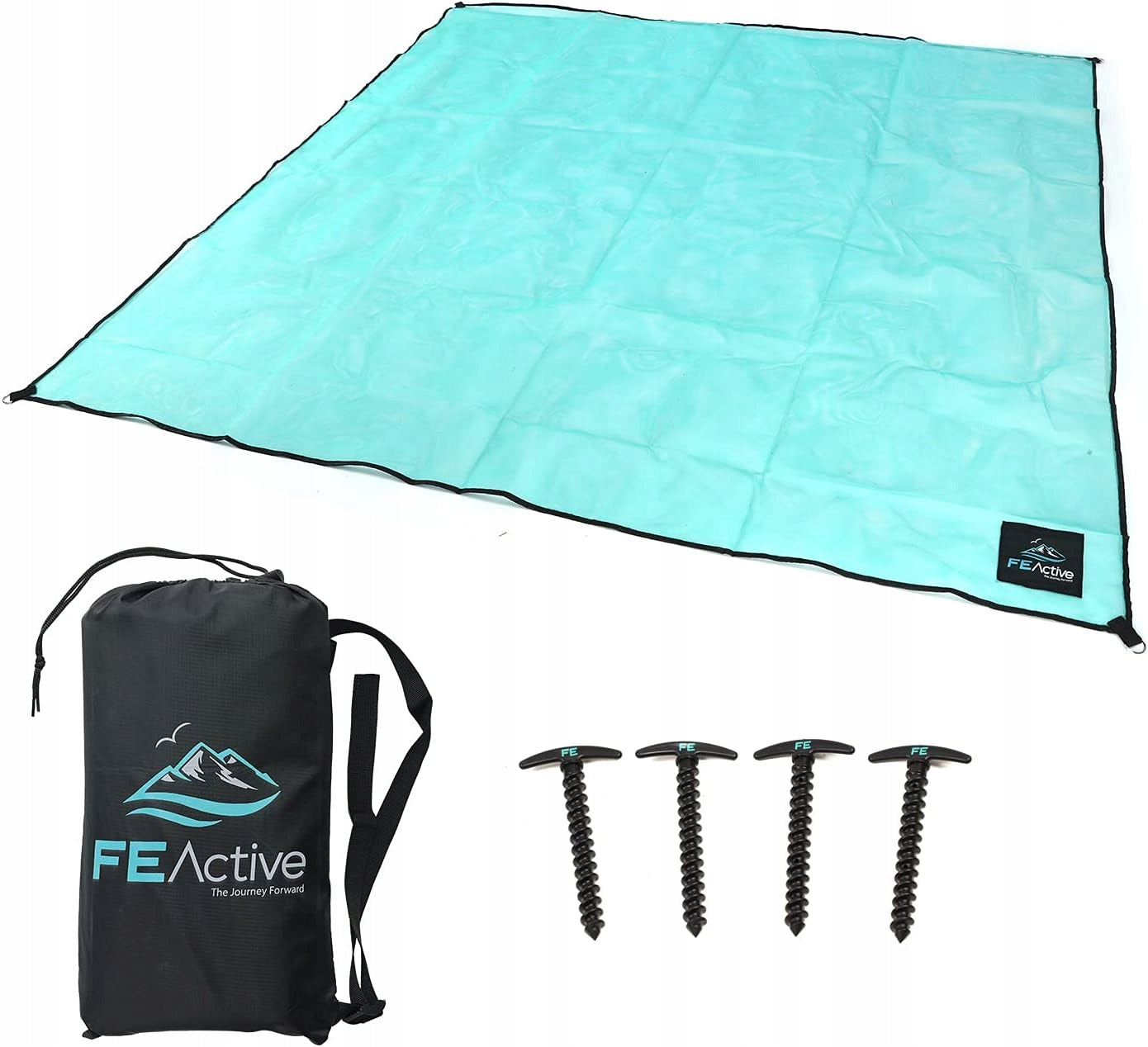 HUGE PICNIC BLANKET BEACH MAT 200x200 cm + HERRING VNL