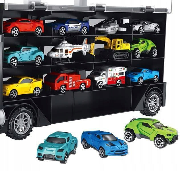 HUGE TRUCK WITH LAUNCHER 12 CARS Kid's age 3＋ years