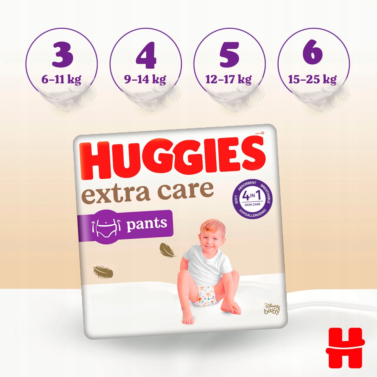 HUGGIES Extra Care Pants Diapers size 6 (15-25 kg) 30 pcs EAN (GTIN) 5029053582436