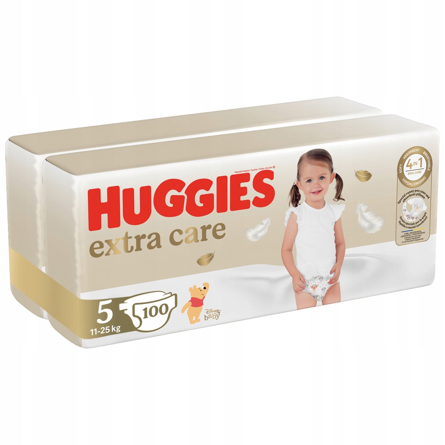 HUGGIES diapers Extra Care size 5 (11-25 kg) Mega 2x50 pcs Packaging status original