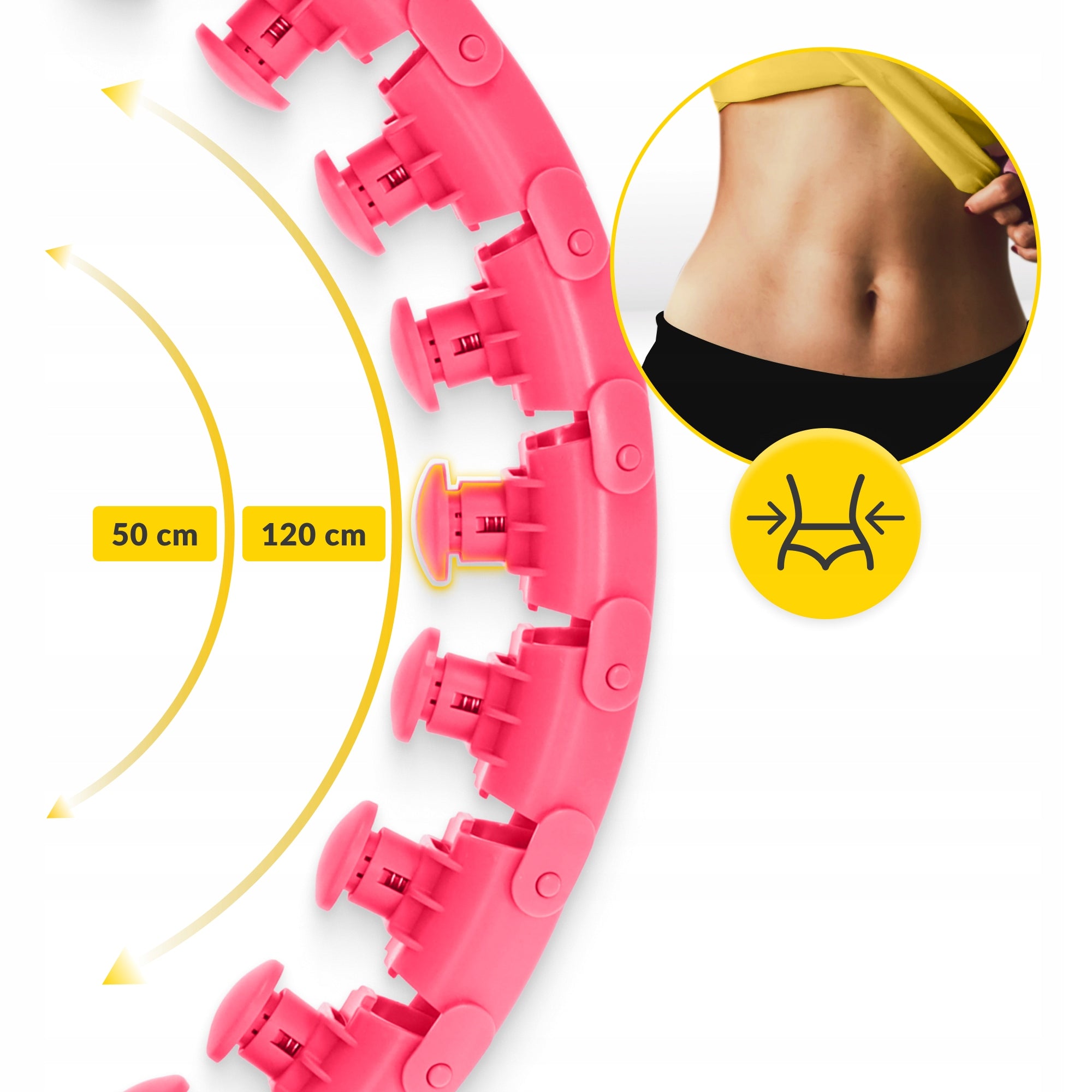 HULA HOOP SLIMMING WITH WEIGHT LOAD SMART WITH HULA HOOP PROJECTIONS Manufacturer code Hula hop z wypustkami HH06