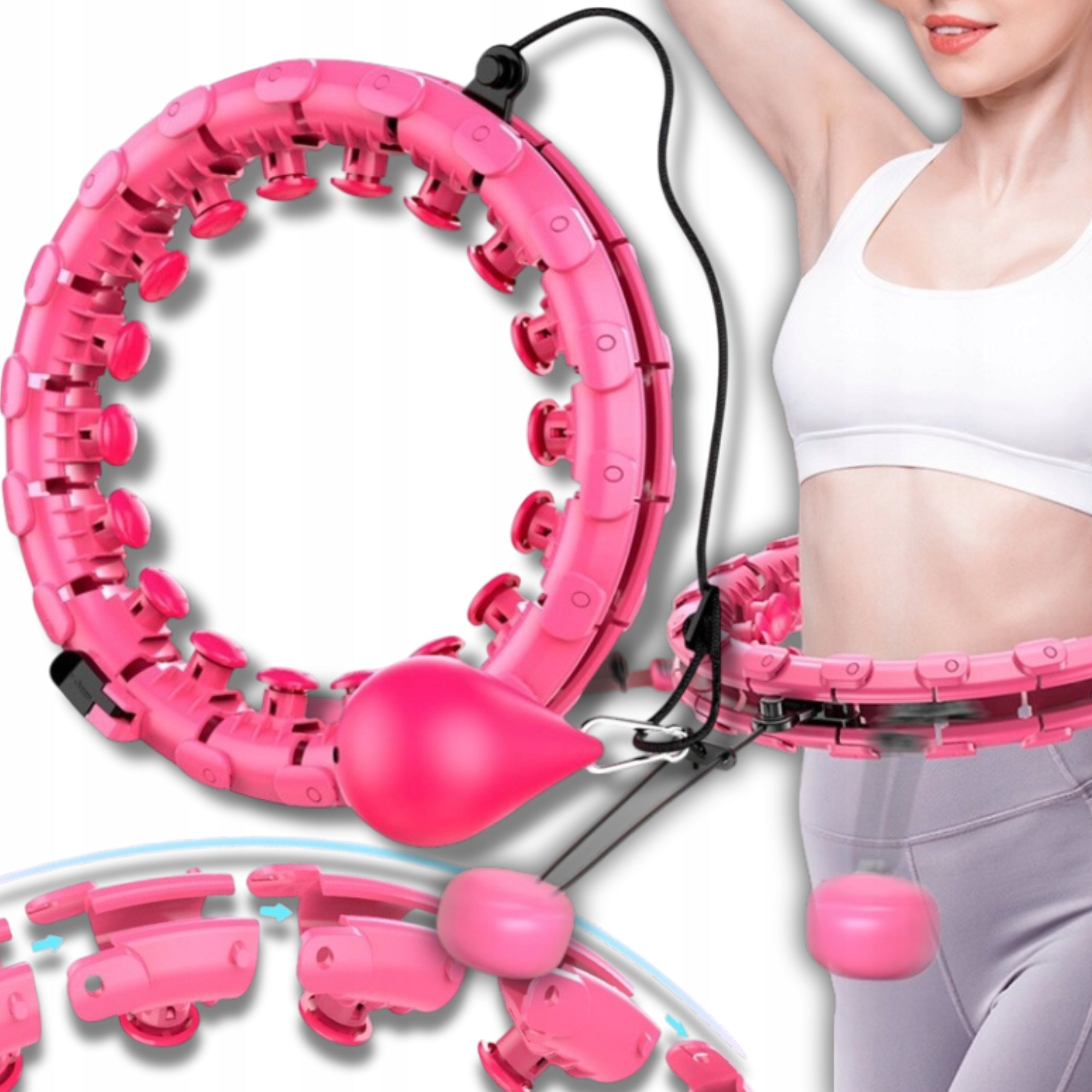 HULA HOOP WITH PROJECTION LOAD SLIMMING MASSAGE SMART 24 SECTIONS