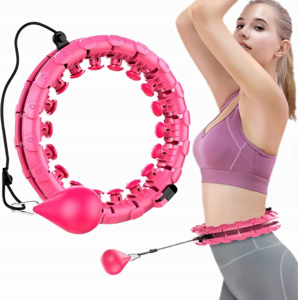 HULA HOOP WITH PROJECTIONS WHEEL FITNESS MASSAGER FOLDING